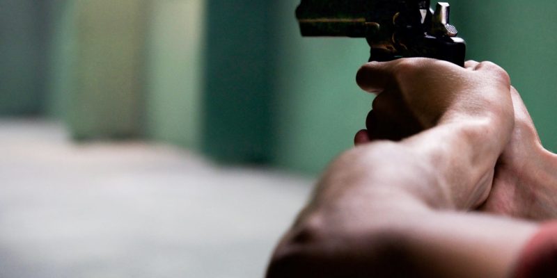 aiming the gun at the right spot